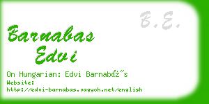 barnabas edvi business card